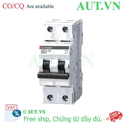 MCB Mitsubishi BHW-T4 2P C25 - Aptomat Cài Chính Hãng