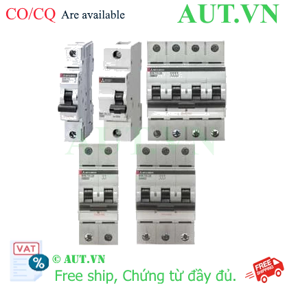 MCB Mitsubishi BHW-T10 2P 50A - Aptomat Cài 2 Cực Chính Hãng