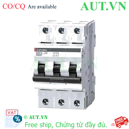 MCB Mitsubishi BHW-T4 3P C16 - Aptomat Cài 16A Chính Hãng