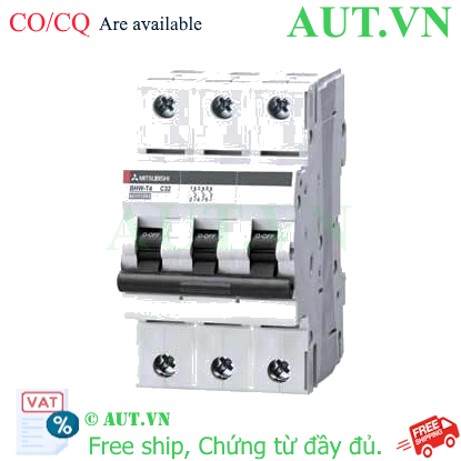 MCB Mitsubishi BHW-T4 3P C32 - Aptomat 3 pha 32A