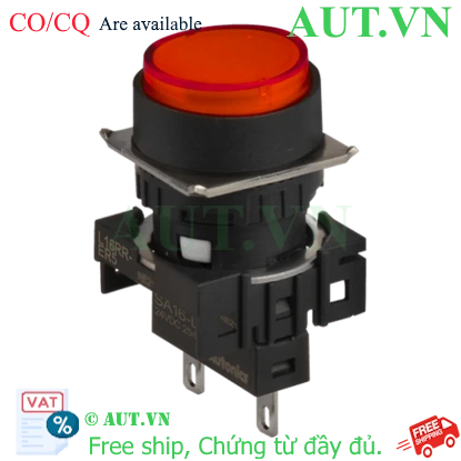 Công tắc nút nhấn Autonics L16RR-ER24, Đầu tròn, Màu đỏ, 24VDC