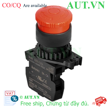 Công tắc nút nhấn Autonics S2ER-E2RA - Màu Đỏ, Nhấn Giữ Xoay Reset, 1NO | AUT VN