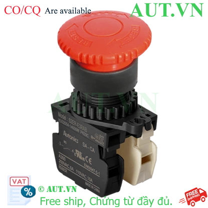 Công tắc nút nhấn Autonics S2ER-E3RAB Đỏ - 1NO+1NC, Nhấn Giữ Xoay Reset, Ø22/Ø25mm
