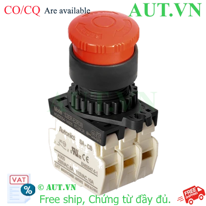 Công tắc nút nhấn Autonics S2ER-E2R3B | 3NC, Màu Đỏ, Nhấn Giữ Xoay Reset