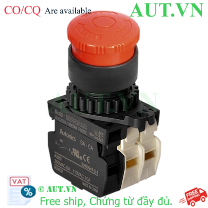 Công tắc nút nhấn Autonics S2ER-E2RA2B - Màu Đỏ, 1NO+2NC, Nhấn Giữ Xoay Reset