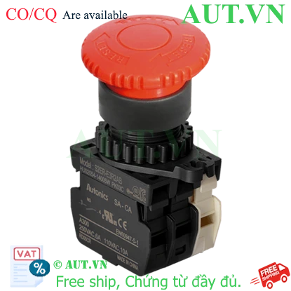 Nút Nhấn Autonics S2ER-E3R2AB Màu Đỏ | 2NO+1NC | Nhấn Giữ Xoay Reset