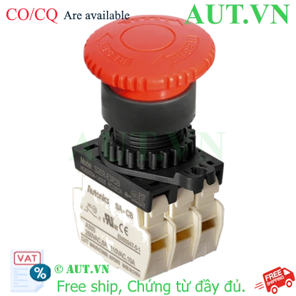 Công tắc nút nhấn Autonics S2ER-E3R3B | 3NC, Màu Đỏ, Nhấn giữ Xoay Reset
