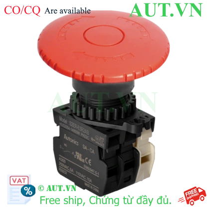 Công tắc nút nhấn Autonics S2ER-E5R2AB - Màu Đỏ, 2NO+1NC, Nhấn Giữ Xoay Reset