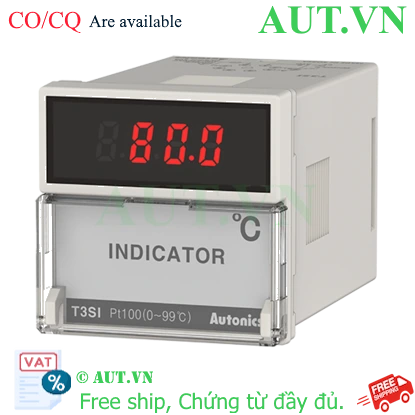 Đồng hồ đo nhiệt độ Autonics T3SI-N4NK8C-N | Cảm biến K, 0-800°C, LED Siêu Sáng Chính Hãng