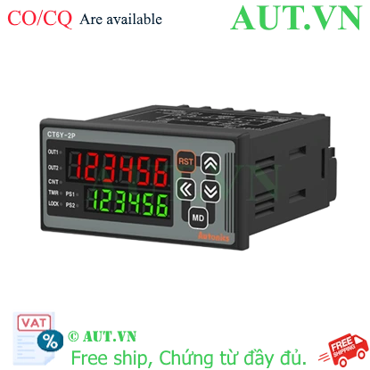 Bộ đếm Autonics CT6Y-2P2 | Hiển thị 6 số, Nguồn 24V, Ngõ ra Relay