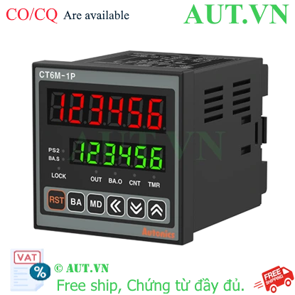 Bộ đếm Autonics CT6M-1P4 6 số 1 cấp Preset (100-240VAC) | AUT VN