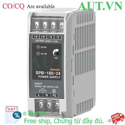 Bộ Nguồn Xung Autonics SPB-180-24 (24VDC, 7.5A, 180W, DIN Rail) - AUT VN