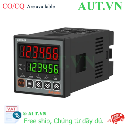 Bộ đếm, bộ đặt thời gian Autonics CT6S-2P4T (6 số, 2 bước preset)