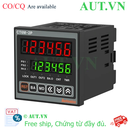 Bộ đếm thời gian Autonics CT6M-2P4T (6 số, 2 bước preset, RS485)