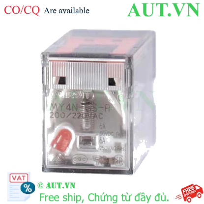 Rơ le trung gian Omron MY4N-GS-R AC200/220 | 4PDT, 14 Chân, Đèn LED - Chính Hãng AUT VN