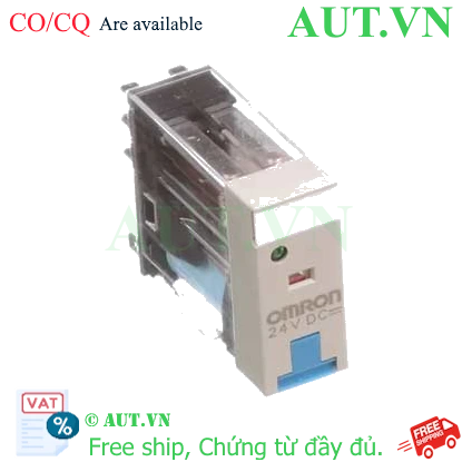 Rơ le trung gian Omron G2R-2-SNI DC24V | 8 Chân, LED & Test Button, Chính Hãng AUT VN