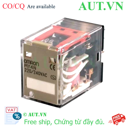 Rơ le trung gian Omron MY4N AC220/240V (4PDT, 5A) - Giải pháp tin cậy cho hệ thống tự động hóa