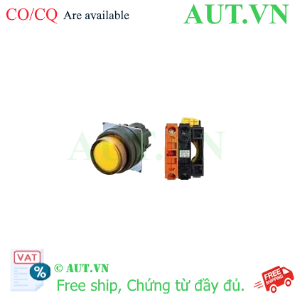 Công Tắc Nút Nhấn Có Đèn Omron A22NL-BPM-TYA-G002-YC - Vàng, Nhấn Nhả, 24V