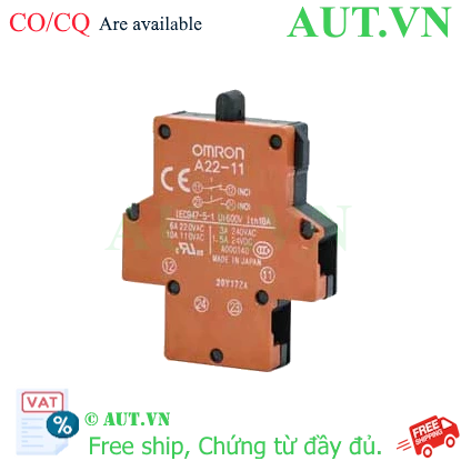 Khối tiếp điểm Omron A22-11 (1NO+1NC) chính hãng