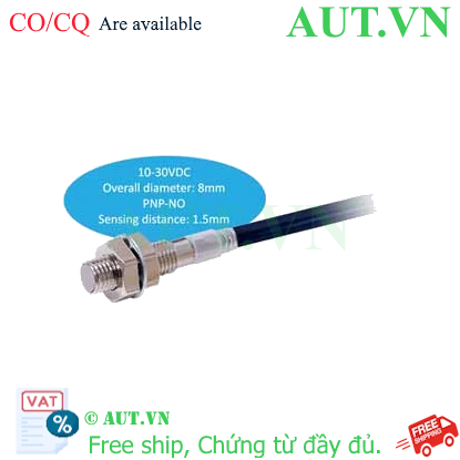 Cảm biến tiệm cận Omron E2E-X1R5B1D8 2M - M8, PNP NO, IP69K Chống Nước Tuyệt Đối