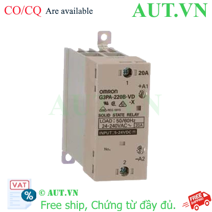 Relay Bán Dẫn Omron G3PA-220B-VD-X DC5-24 | Điều Khiển Chính Xác