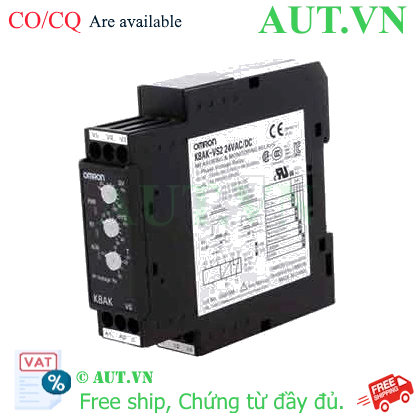 Rơ le bảo vệ điện áp Omron K8AK-VS2 24VAC/DC | Chống Quá Áp & Thấp Áp | Chuẩn DIN Rail