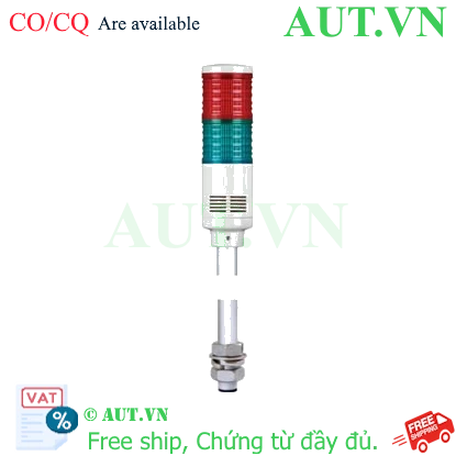Đèn tháp Qlight ST45L-BZ-2-24-RA 2 Tầng Có Còi