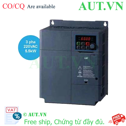 LSLV0055G100-2EONN Biến tần LS 3 pha 200V 5.5 kW 24A,30A 400Hz