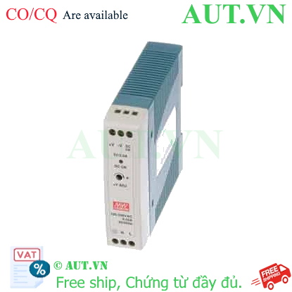 Bộ nguồn Mean Well MDR-20-5 5V 3A 15W lắp thanh ray DIN - AUT VN