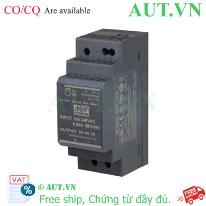 Bộ nguồn 30W siêu mỏng dạng bậc gắn thanh ray MEAN WELL HDR-30-5 