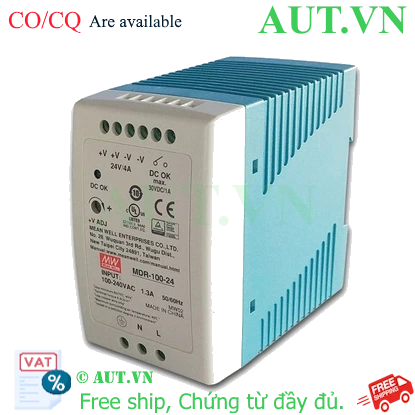 Bộ nguồn Meanwell MDR-100-24 (24V 4A 100W) - Chính hãng AUT VN