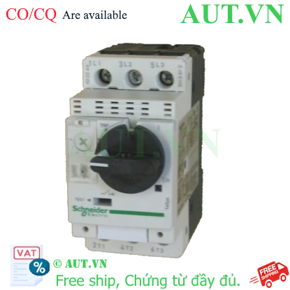 Aptomat Bảo Vệ Động Cơ Schneider GV2P10 (4-6.3A) - 2.2kW Chính Hãng