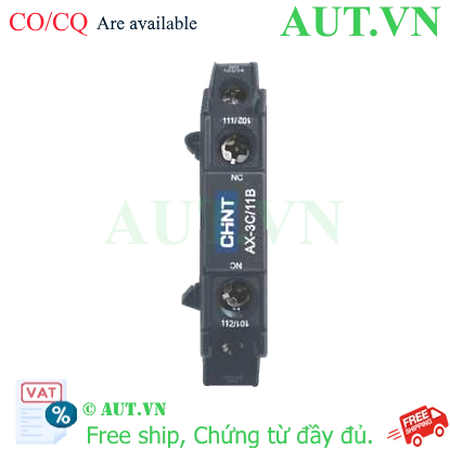 Tiếp điểm phụ CHINT AX-3C/11B - 1NO+1NC cho Contactor NXC, Lắp đặt linh hoạt, Chính hãng AUT VN