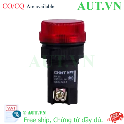 Đèn Báo Pha CHINT NP2-EV164 230VAC - LED Đỏ, D22, Thiết Kế Unibody Bền Bỉ