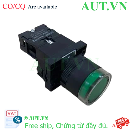 Nút Nhấn Có Đèn CHINT NP2-BW3361 230V LED Xanh Lá - AUT VN