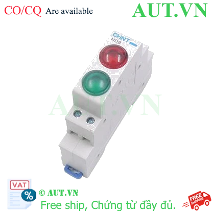 Đèn báo tín hiệu thanh ray CHINT ND9-2/GR 230V LED kép