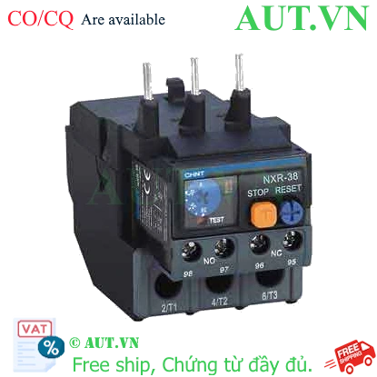 Rơ le nhiệt CHINT NXR-38 23-32A - Bảo vệ quá tải, chống mất pha, chính hãng AUT VN