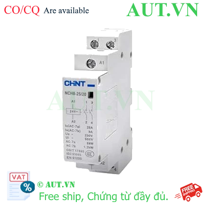 Khởi động từ 20-63A CHINT NCH8-25/20 24V 