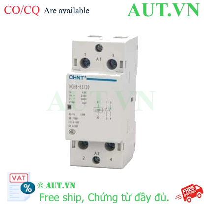 Contactor CHINT NCH8-63/20 220/230V - 2P, 63A Chính Hãng
