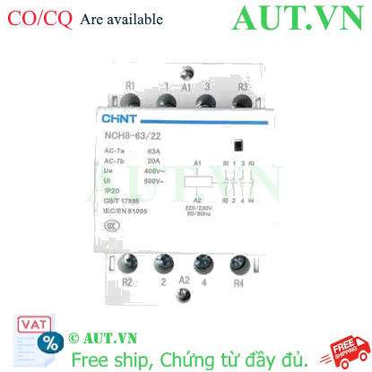 Khởi động từ (Contactor) CHINT NCH8-63/22 63A - 4P 220/230V