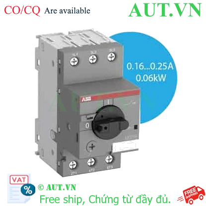 CB Bảo Vệ Động Cơ ABB MS116-0.25 (1SAM250000R1002) 0.16-0.25A
