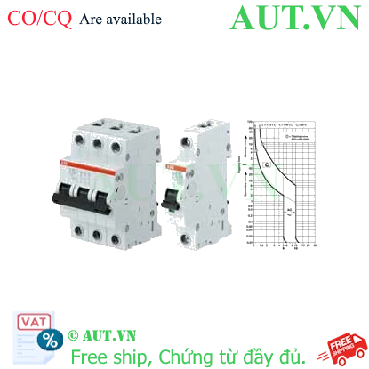 Aptomat cài 80A-100A đường đặc tuyến C ABB 2CDS253001R0804 (S203-C80) 