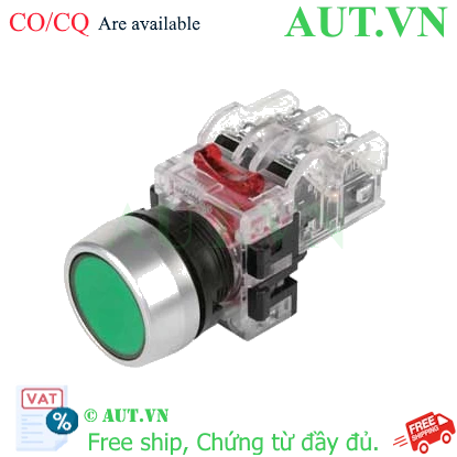 Công tắc nút nhấn Hanyong Nux MRF-RM2G (2NO+2NC, Xanh Lá, D22)