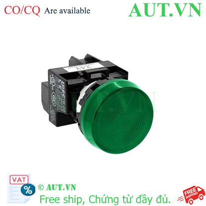 Đèn báo phi 22 IDEC YW1P-1EQ3G, LED 12VAC/DC Màu Xanh Lá