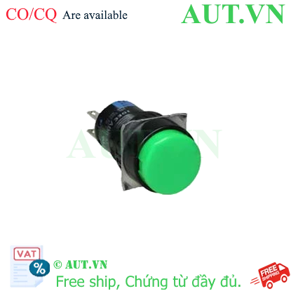 Nút nhấn nhả IDEC AB6M-M1GC Ø16mm Xanh lá 1NO+1NC