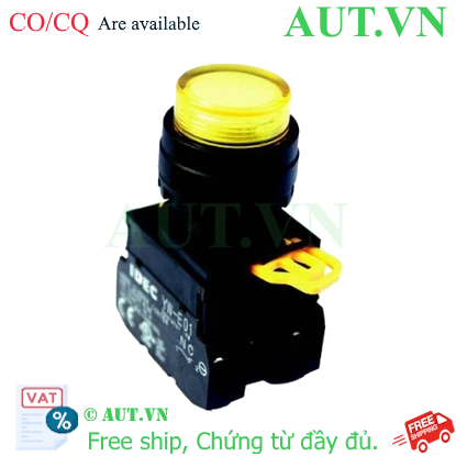 Nút nhấn có đèn IDEC YW1L-A2E11Q4Y D22 (Vàng, Nhấn giữ)