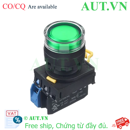 Nút Nhấn Giữ Có Đèn IDEC YW1L-AF2E11QM3G Ø22 Xanh Lá - AUT VN