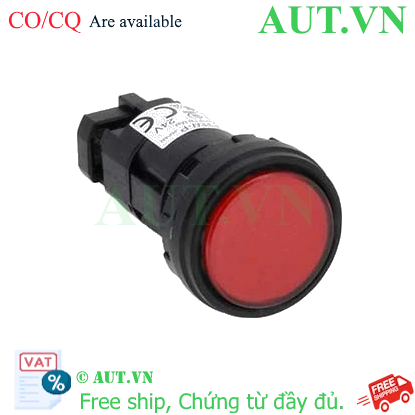 Đèn báo IDEC HW1P-1Q4R 24V Đỏ D22mm - Bền Bỉ, LED Sáng, IP65