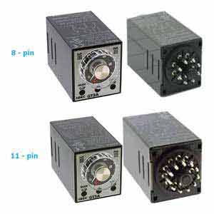 Timer IDEC GT3A-3AD24 - Bộ Định Thời 24VAC/DC, Dải 180h, 4 Chế Độ, 8 Chân Tròn