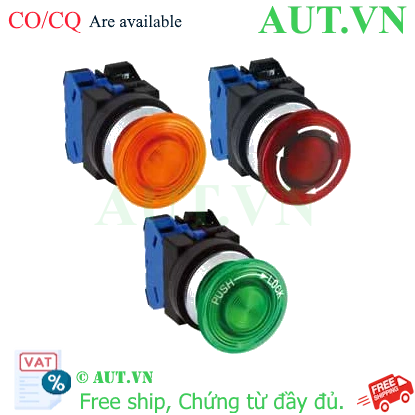 Nút Nhấn Có Đèn IDEC ALFN29911DNG D30 Xanh Lá - Vỏ Kim Loại Cao Cấp